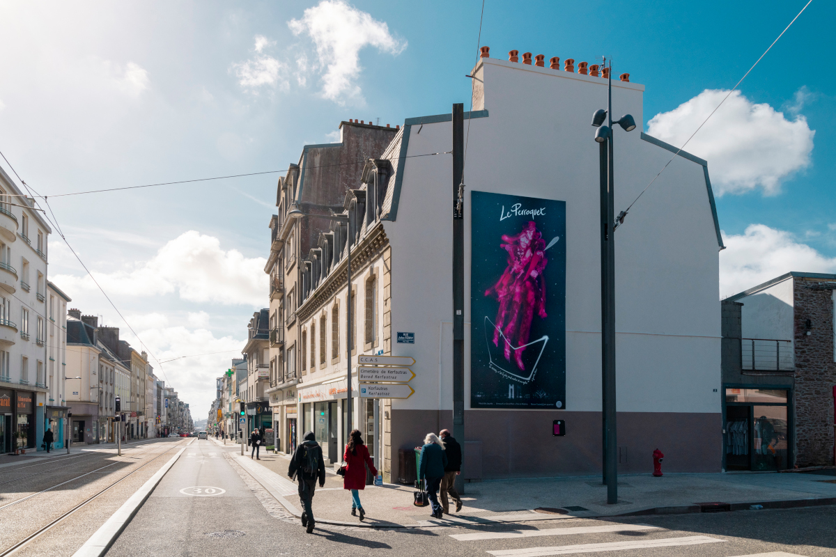 Fresque sur le mur d'une maison