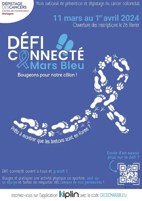 Affiche du défi connecté de Mars bleu 