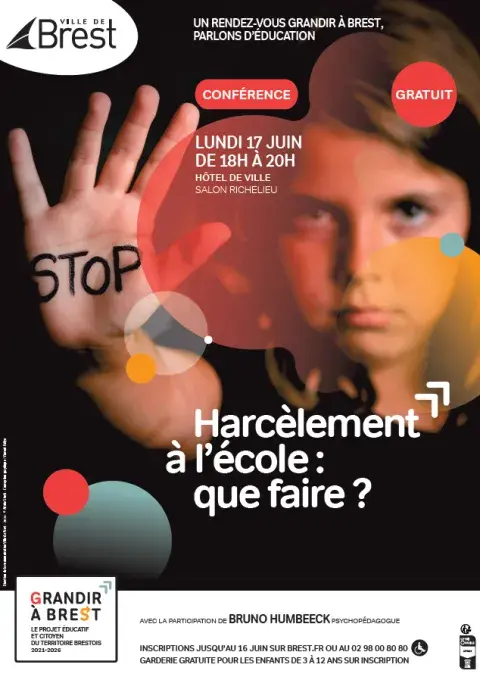 Conférence Grandir à Brest "Harcèlement à l'école : que faire ?"