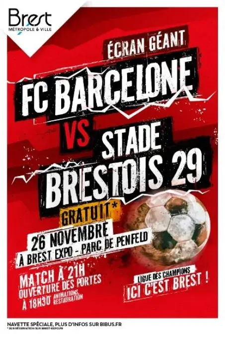 Fan Zone match FC Barcelone - Stade Brestois 29