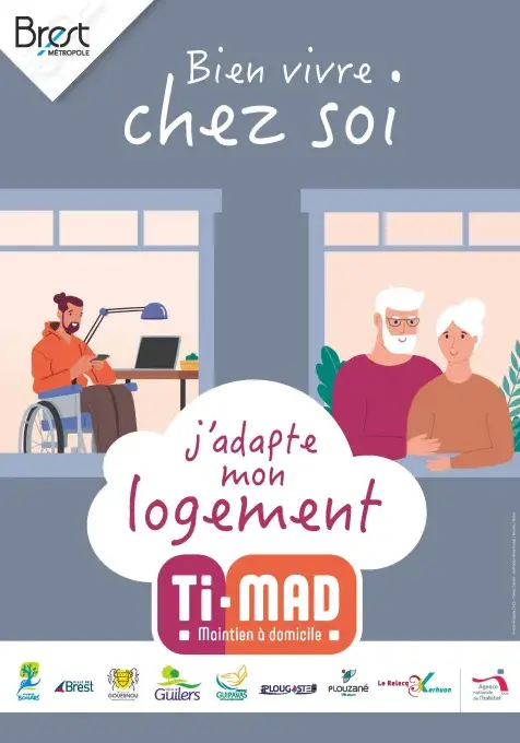 Une affiche présentant des personnes âgées.