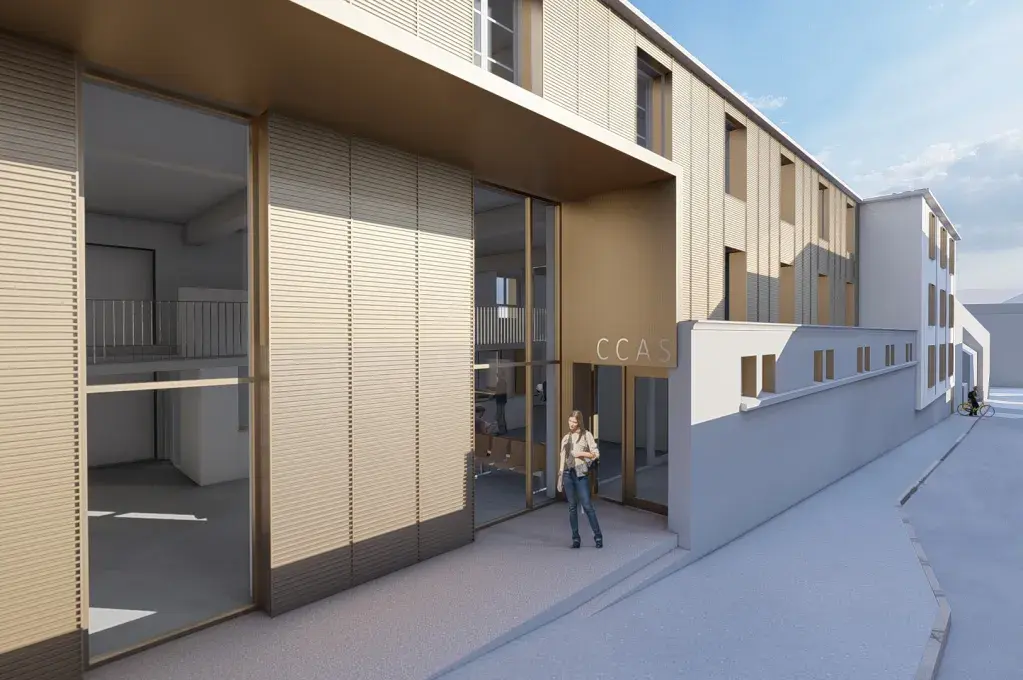 Projection numérique du futur bâtiment du CCAS