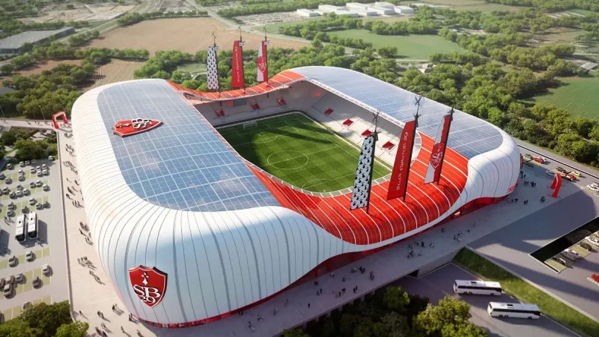 Projection numérique du futur stade du Froutven