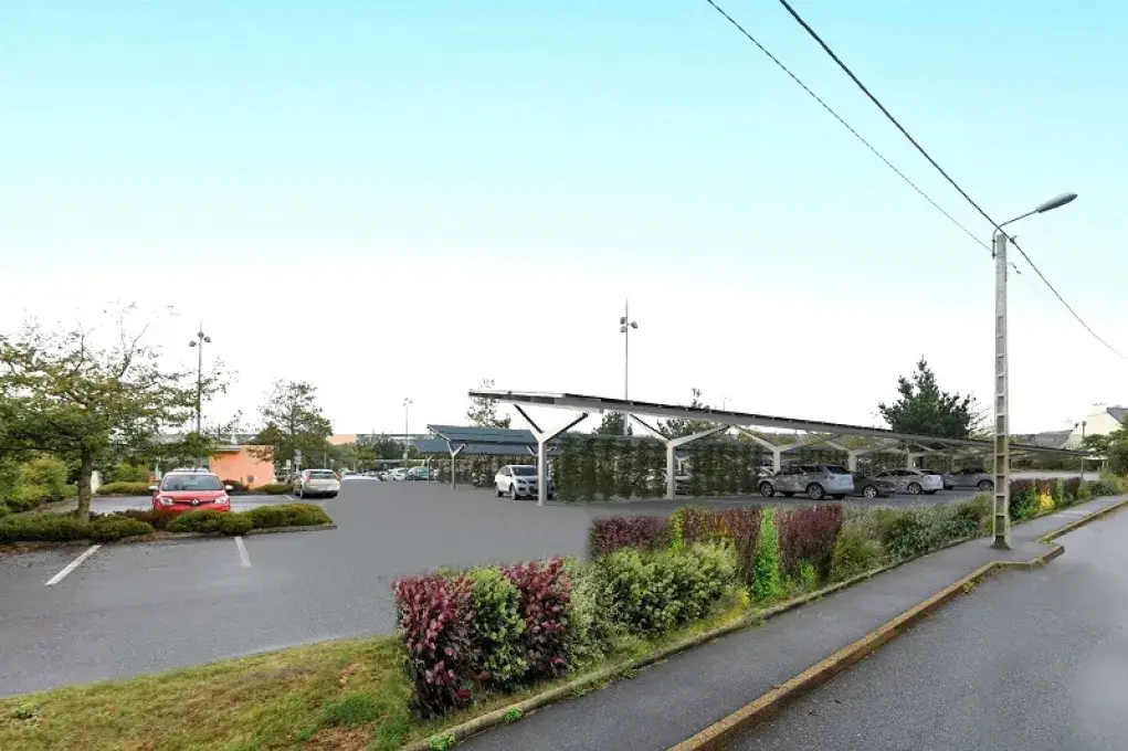 Actu 2023 - Des ombrières photovoltaïques sur les parkings Actu 2023 - Des ombrières photovoltaïques sur les parkings