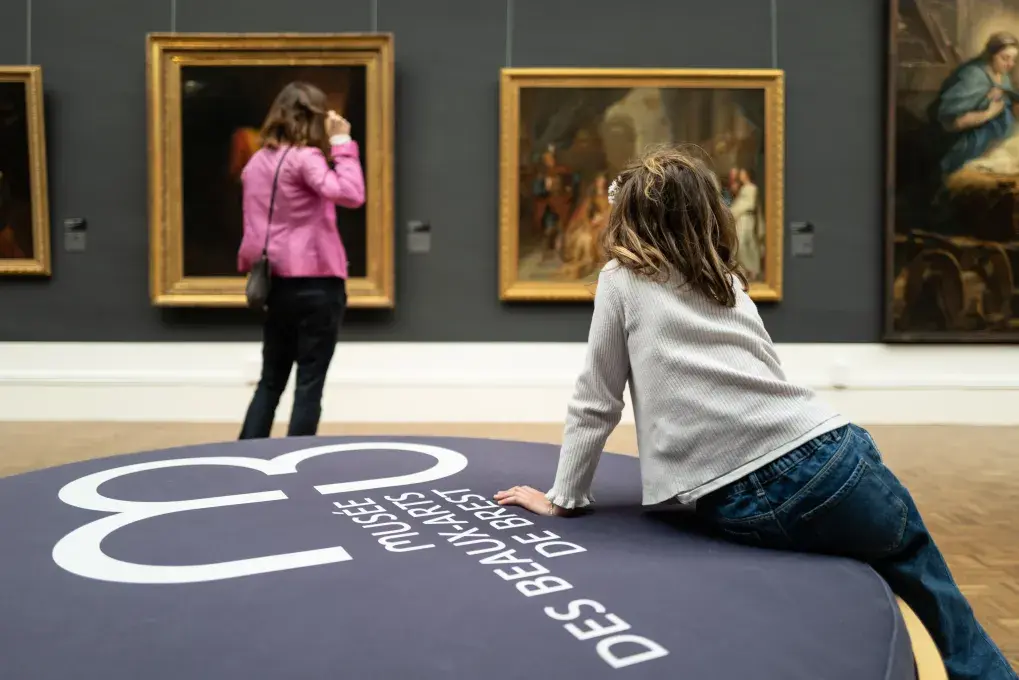vue de la salle d'exposition permanente du musée des Beaux-arts de Brest.