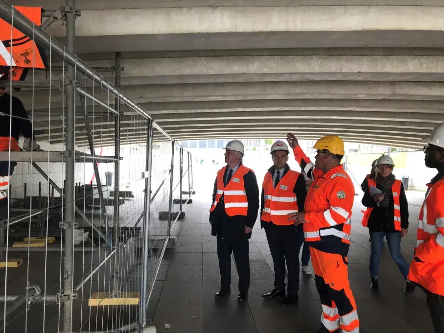 Visite de chantier Mon réseau grandit, passage jean Monnet 
