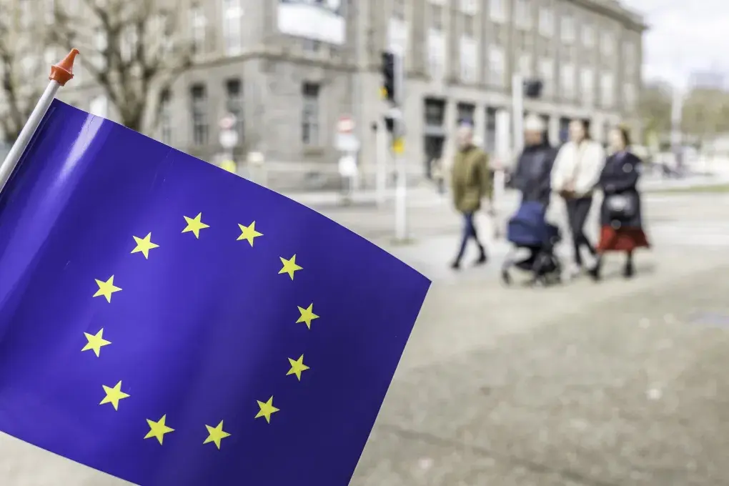 Petit drapeau européen à Brest