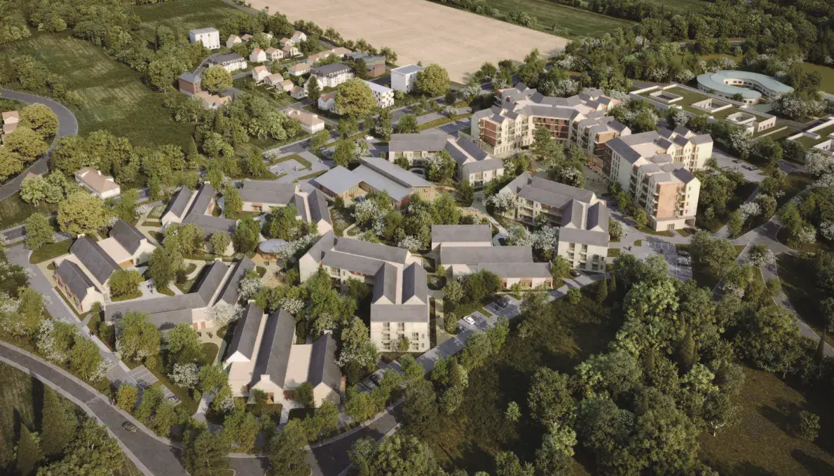 Projection numérique du futur quartier des aînés du CHU