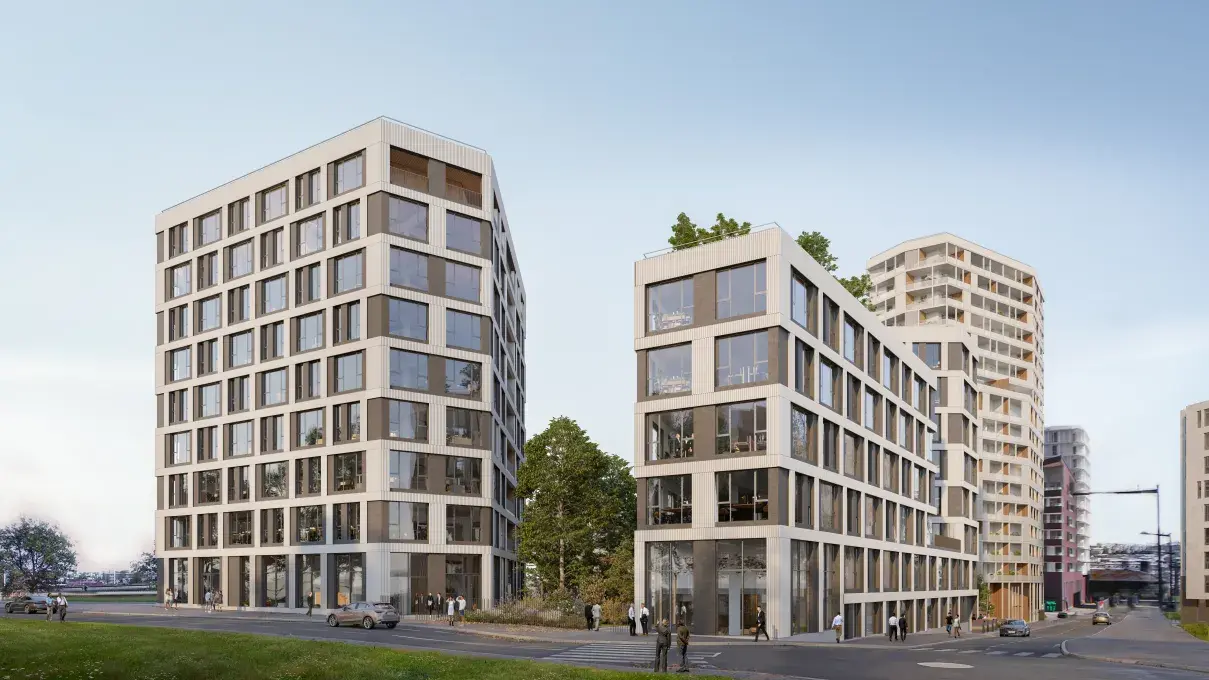 Vue numérique d'un projet immobilier sur le plateau des Capucins
