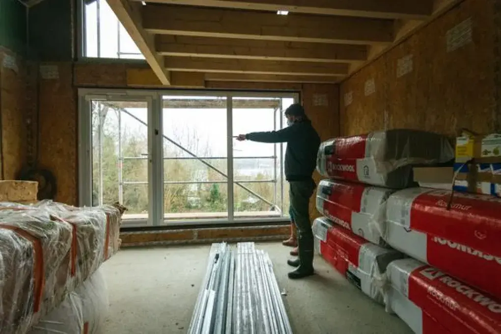 Un chantier de construction dans un immeuble à Brest