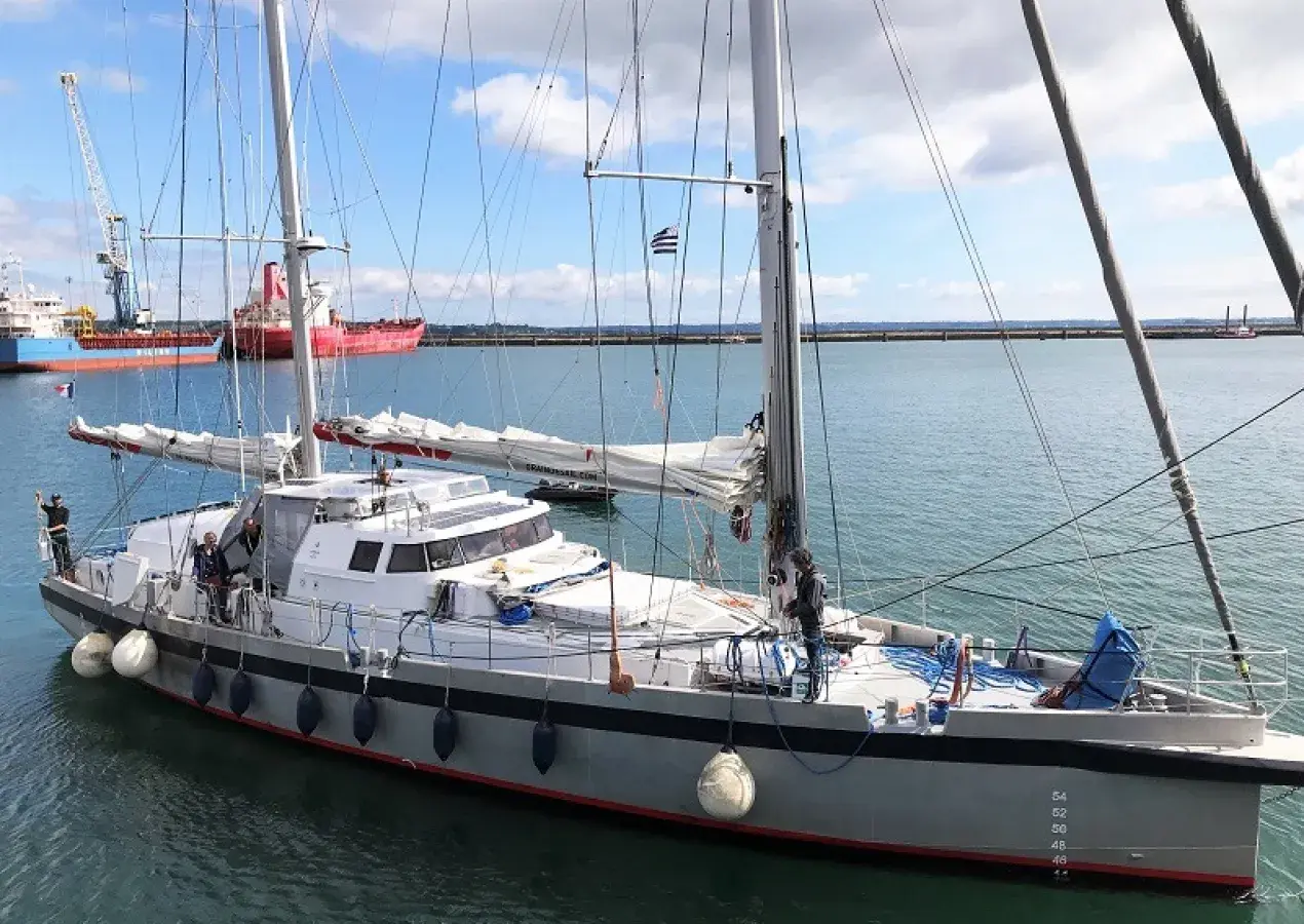 Actu 2021 -  Fret maritime : le voilier cargo Gran de sail débarque à Brest 