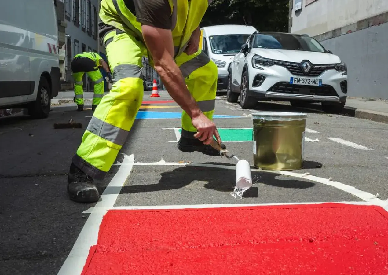 Actu 2022 -  A Brest, deux rues se colorent pour les piétons