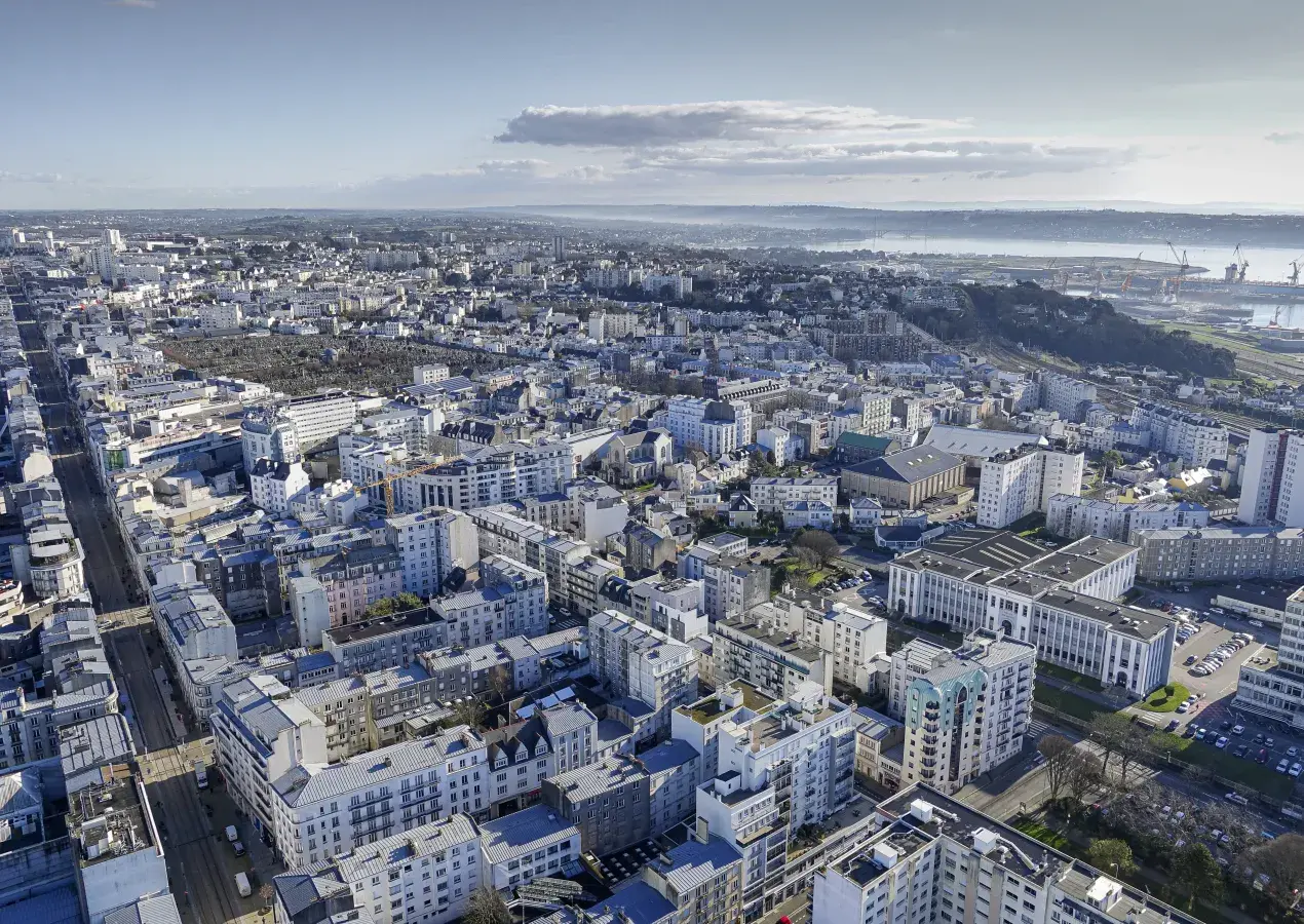 vue aérienne de Brest métropole
