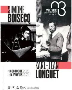 Affiche de l'exposition Simone Boisecq et Karl-Jean Longuet