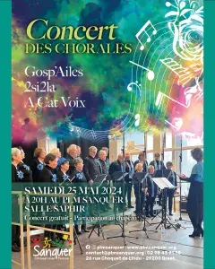 Concert des Chorales Gosp'Ailes, 2si2la et A Cat Voix