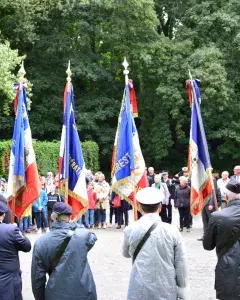 Cérémonie de commémoration à l'abri de Lambézellec, bois de la brasserie