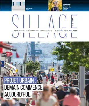 Couverture de magazine avec des gens dans la rue