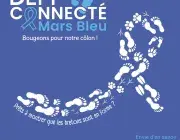 Affiche du défi connecté de Mars bleu 