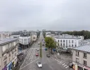 Une vue aérienne sur la ville. 