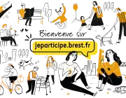 des personnages dessinés qui circulent dans la ville