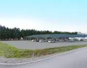 Une vue 3D du futur site équipé de panneaux photovoltaïques.