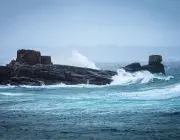 Photo d'une mer démontée.
