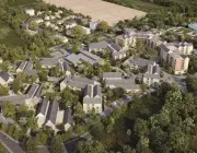 Projection numérique du futur quartier des aînés du CHU 