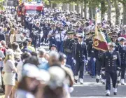 Défilé militaire du 14 juillet à Brest, sur le cours Dajot. 