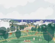projection de la future gare