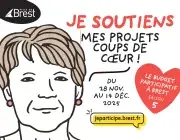 un dessin de dame à côté du message je soutiens mes coups de cœur