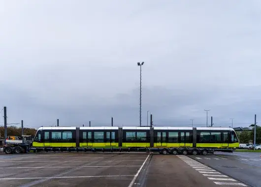 Une rame de tramway.