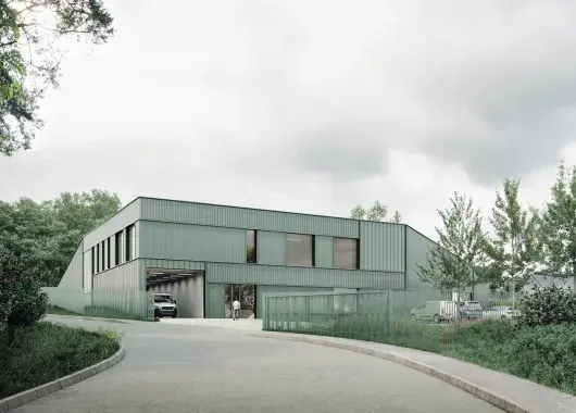 Vue 3D d'un bâtiment.
