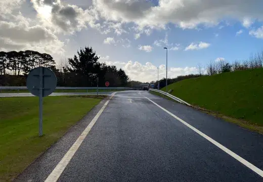 Vue d'une bretelle d'accès à Brest