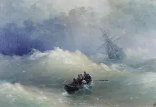 Ivan Konstantinovich AÏVAZOVSKI, La vague, 1886, huile sur toile, Dépôt du Musée du Louvre