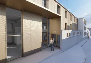 Projection numérique du futur bâtiment du CCAS