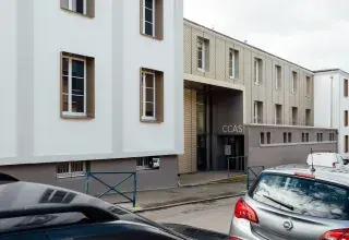 Vue extérieure du nouveau bâtiment du CCAS de la ville de Brest. 