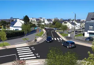 Intersection de trois routes 
