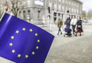 Petit drapeau européen à Brest