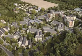 Projection numérique du futur quartier des aînés du CHU 