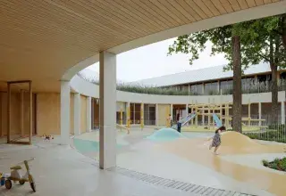 Vue numérique du futur centre social de Bellevue