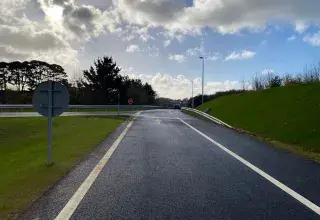 Vue d'une bretelle d'accès à Brest