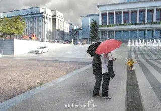 simulation numérique de la place de la liberté après travaux