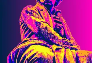 Illustration représentant le compositeur Beethoven