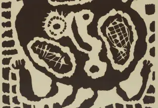 Sans titre, Jan Krizek, 1959, linogravure, collection du musée des Beaux-arts de Brest métropole © Didier Olivré