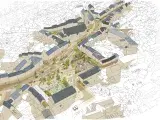plan vu de dessus du quartier de Guipavas