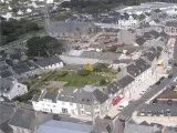 vue du dessus d'un quartier avec des maisons